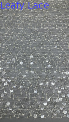 Sequin Embroidery Fabric Shining Crochet Lace Fabric Evening Occasion Fabric