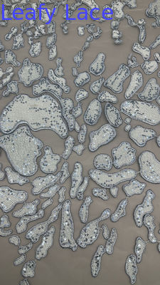 Intricate Venise Lace Rich Patterns Great for Vintage Eｍbroidered Sequin Embroidery Fabric Shining