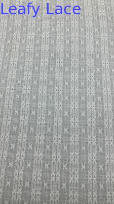 Leafy White Lace Embroidered Fabric Great Color Baroque Stripe Type Patterns And Romantic Dress