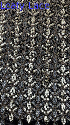 Sequin Embroidered Lace Fabric High Quality Luxary Embroiedered Special Design for Gowns