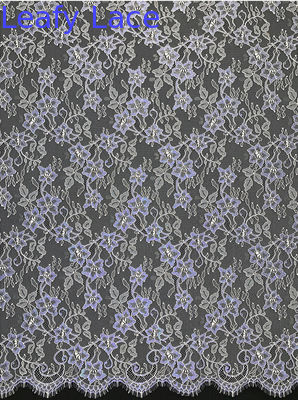 Feminine French Chantilly Lace Fabric Lady Evening Dress Fabric