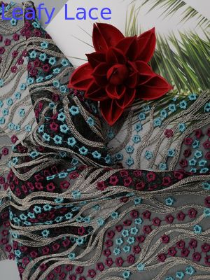 49 inch Colored 3D Floral Luxury Lace Fabric For Female Dresses