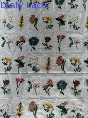 80 Yards Cotton 9 Colors Embroidered 3D Floral Lace Fabric