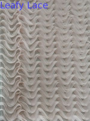 Pink Soft Lace Applique Embroidery Fabric For Evening Dress