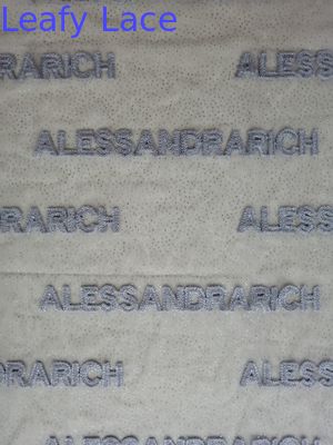 Grey Glitter Embroidery Foil Mesh Fabric For Lady Evening Dress