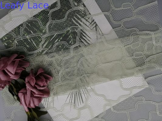 Embroidery Mesh French Chantilly Decorative Geometric Lace Fabric