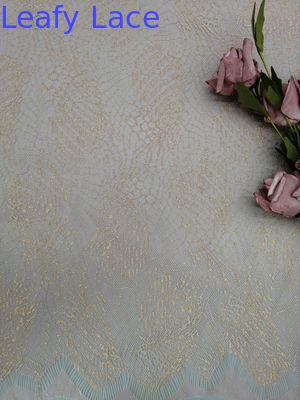 Party Embroidery Metallic Geometric Lace Fabric Women Textile