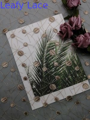 Tulle Metallic Lace Embroidered Dot Fabric Little Girl Dress