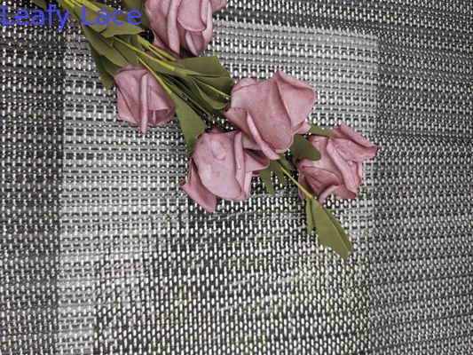 145CM Foil Printed Lace Mesh Pleated Tulle Fabric