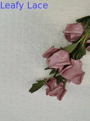 Bubble Lace Knitted Ivory Crinkle Stretch Fabric