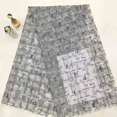 Geo Sequin Embroidered Fabric Lace For Home Textiles