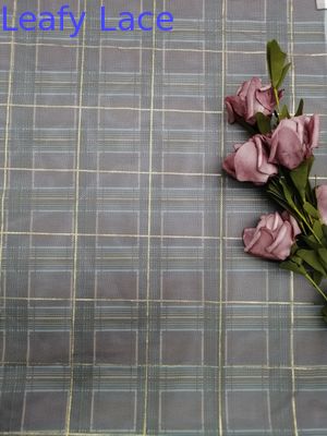 145CM Digital Checker Tulle Foil Printed Fabric Child Cloth Lace