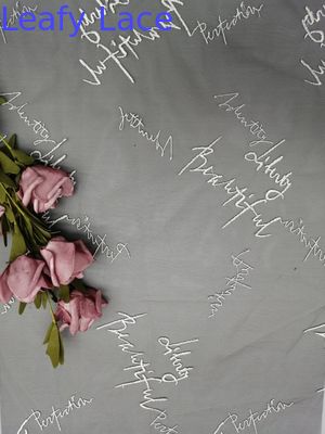 Colorful Voile Lace Embroidered Tulle Mesh Fabric