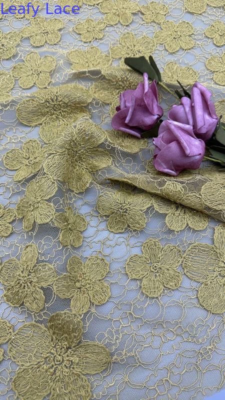 Beaded Embroidery Durable and Elegant  Luxary knit Embroidery Fabric Lace Fabric Wedding Birthday Occasions Lovely Beaded Fabric