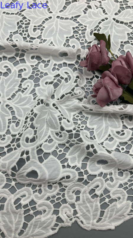 Lace Fabric 3D Floral Elegent Embroidery Fabric Laser Tech Party Luxary Style Lace Fabric