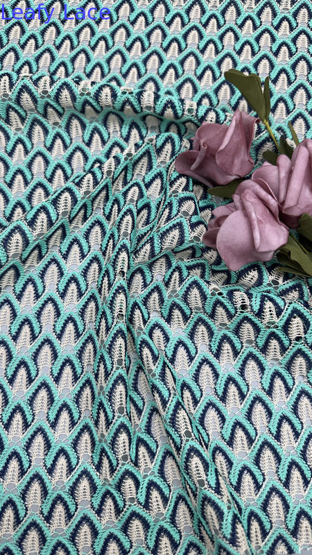 100% Cotton Colored Embroidered Fabric For Evening Occasion Elegant And Breathe