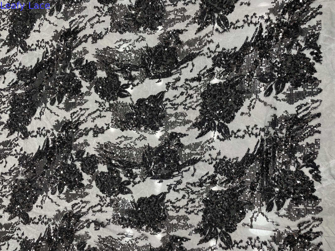 Mesh Embroidered Sequin Floral Lace Customized Factory Source Product Gown