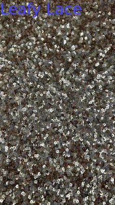 50 pulgadas de color marrón de alta calidad espumoso cuadrado Sequin red bordado de encaje de vestido de tela para el vestido de noche