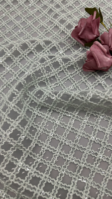 Embroidery de hojas de plaido duradero y elegante de lujo de punto de bordado de tela de encaje de tela de bodas de cumpleaños ocasiones de pañuelo de tela de plaido