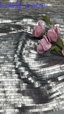 Sequin de hojas bordadoTecido metálico Fabrica de bordado duradera y elegante Fiesta de bodas Oportunidades Tejido de bordado de alta calidad