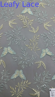 Bordado Tejido de encaje Mariposa Elegante 100% de algodón Estilo de lujo