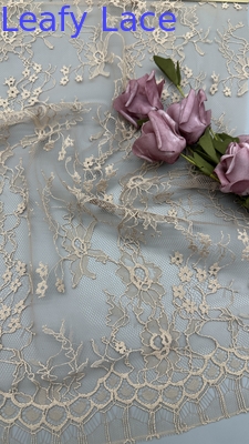 Fiesta de bodas Embroidery de hojas esenciales Tejido de encaje Elegante Tejido bordado