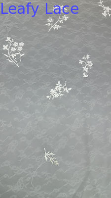 Tejido de malla de túle Sequin de hojas brillantes Nueva colección de encaje floral Tejido de fiesta