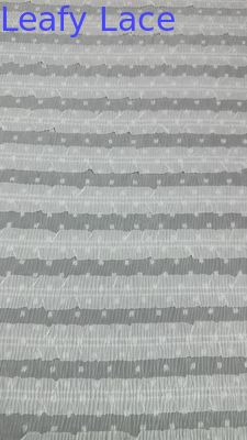 Tejido de encaje pleado malla de encaje respirar para vestidos de moda tela de hojas de lujo ocasión noche