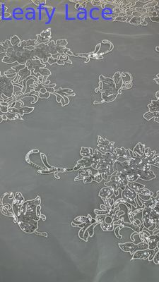 Luxury Sequin Tejido bordado Tejido de encaje Nuevas colecciones para prendas de vestir Vestidos y diseño de moda