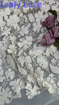 Elegante malla de encaje floral suelo para vestir vestidos suave ligero