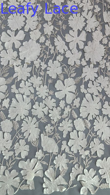 Elegante malla de encaje floral suelo para vestir vestidos suave ligero