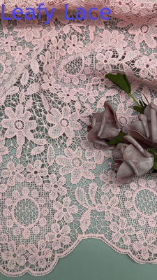 Tejido 100% de algodón con bordado floral hueco para la temporada AW para la fiesta de vestidos de novia