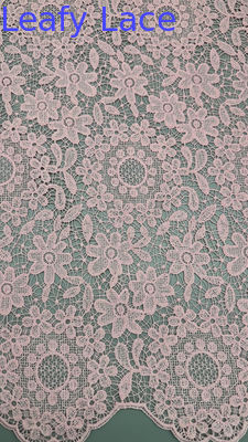 Tejido 100% de algodón con bordado floral hueco para la temporada AW para la fiesta de vestidos de novia