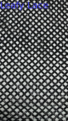 100% de poliéster todo el pañuelo negro pañuelo bordado de tela de chapa para AW temporada para vestidos