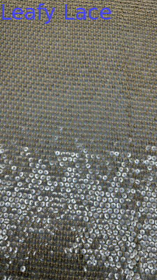 Tela de lentejuelas brillantes y brillantes, tela bordada a cuadros para la nueva colección de vestidos