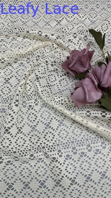 Cotton Embrroidered Fabric  Knitted Hollow-up Luxary For New Collection Gowns