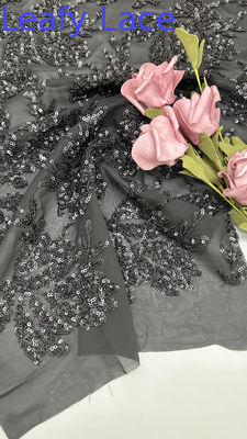 Tejido de lujo para vestidos para abrazar al cuerpo Tejido bordado de noche