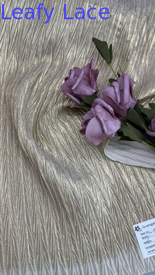 Tela de encaje metálico con costilla de rombos para vestidos de gala, color oro de lujo, vestidos de fiesta