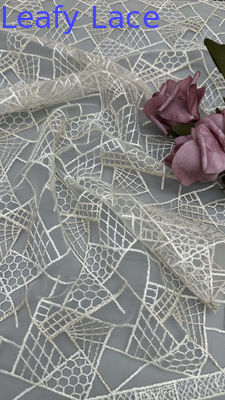Encaje de tul francés con malla de encaje metálico para ropa formal y de noche inspirada en la alta costura