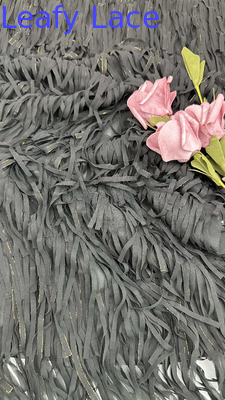 Tela de encaje plisado con cordón para vestidos de novia, colores personalizados