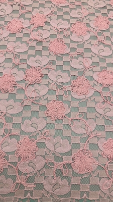 Tela de encaje floral bordado a cuadros, alta calidad, personalizado, vestidos de novia de lujo