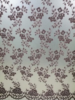 Rosa 3D Tulle suave floral Mesh Fabric de 49 pulgadas