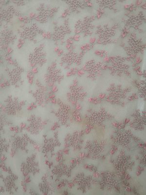 Pequeña Tulle floral Mesh Colored Embroidered Lace Fabric por la yarda