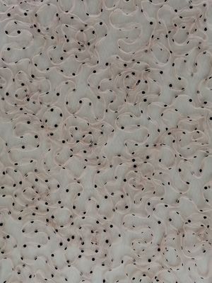 Tela floral tridimensional Dot Flocked Tulle Cording Mesh del cordón 3D