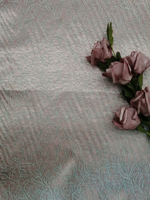 Tulle agraciada azul Mesh Embroidered Lace Fabric