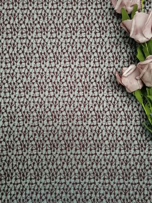 Artículos Mesh Embroidered Wine Red Polka Dot Tulle Fabric del lecho