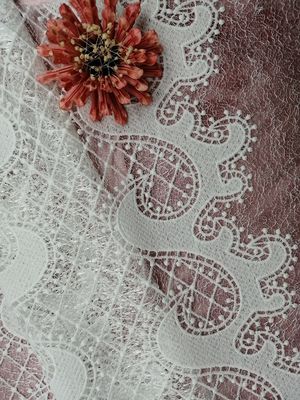 Tela del cordón del Cutwork del Cutwork