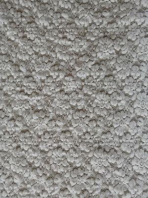 Spandex blanco ata la tela del encaje elástico de la tela para la materia textil casera