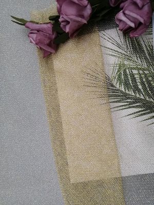 Oro Lurex metálico suave Mesh Fabric For Evening Dress