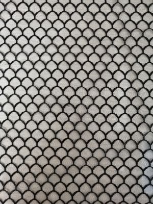 Las escalas de pescados modelan Tulle suave negra Mesh Fabric